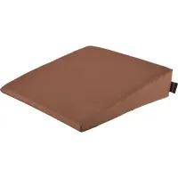 Keilkissen mit Kunstlederbezug 40x40x10/2 cm | Mocca