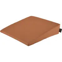 Keilkissen mit Kunstlederbezug 40x40x10/2 cm | Nougat
