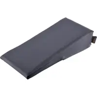 Keilkissen mit Kunstlederbezug 40x20x10/2 cm | Anthrazit