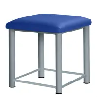 Therapiehocker eckig mit Verstärkung 45 cm | Silber | Atoll
