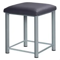 Therapiehocker eckig mit Verstärkung 55 cm | Silber | Anthrazit