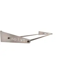 top | vit® Wandhalterung, ca. 125 cm 2 Ablagestangen | silber