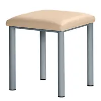 Therapiehocker eckig 50 cm | Silber | Elfenbein