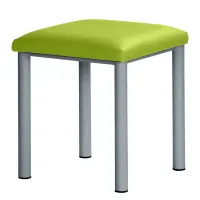 Therapiehocker eckig 50 cm | Silber | Grasgrün