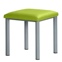 Therapiehocker eckig 45 cm | Silber | Grasgrün