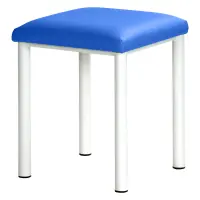 Therapiehocker eckig 55 cm | Weiß | Eisblau