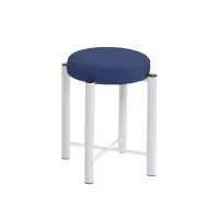 Gymnastikhocker Pro, Rundhocker mit Verstärkung und 7 cm Komfort-Polsterung 55 cm | Weiß | Royal