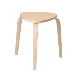 Hocker aus Holz, stapelbar, Sitzhöhe: 45 cm Birke - lasiert