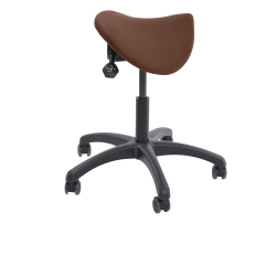 Reitersattelhocker mit Neigungsverstellung, Kunststoff, 45-60 cm mocca 