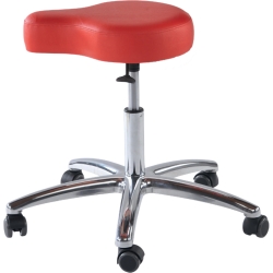 Sattelsitzhocker mit Aluminium-Fußkreuz (45-60 cm) anthrazit 