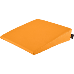 Keilkissen mit Kunstlederbezug 40x40x10/2 cm | Apricot