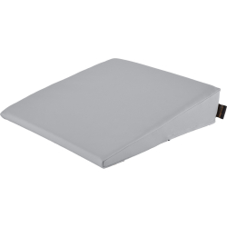 Keilkissen mit Kunstlederbezug 40x40x10/2 cm | Chrom