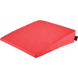 Keilkissen mit Kunstlederbezug 40x40x10/2 cm | Kirsch