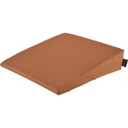 Keilkissen mit Kunstlederbezug 40x40x10/2 cm | Nougat