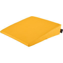 Keilkissen mit Kunstlederbezug 40x40x10/2 cm | Safran