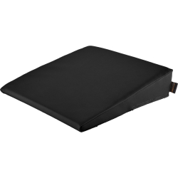 Keilkissen mit Kunstlederbezug 40x40x10/2 cm | Schwarz