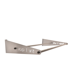 top | vit® Wandhalterung, ca. 65 cm 2 Ablagestangen | silber