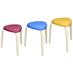 Hocker aus Holz mit Polsterung, Sitzhöhe: 45 cm 