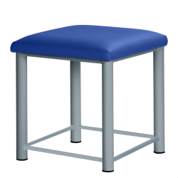 Therapiehocker eckig mit Verstärkung 45 cm | Silber | Atoll