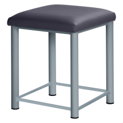 Therapiehocker eckig mit Verstärkung 55 cm | Silber | Anthrazit