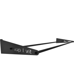 top | vit® Wandhalterung, ca. 180 cm 2 Ablagestangen | anthrazit