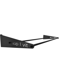 top | vit® Wandhalterung, ca. 125 cm 2 Ablagestangen | anthrazit