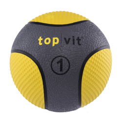 top | vit® medizin.bälle 1,0 kg, neongelb, ca. Ø 19 cm