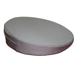 Sitzkeilkissen rund mit Stoffbezug, ca. Ø 35 x 8/1 cm hellgrau