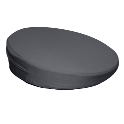 Sitzkeilkissen rund mit Stoffbezug, ca. Ø 35 x 8/1 cm anthrazit