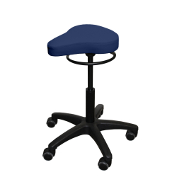 Sattelsitzhocker mit Ringauslösung royal | Premium-Rollen für harte Böden