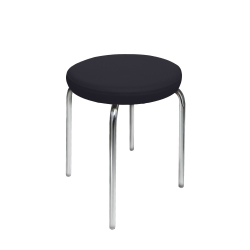 Gymnastikhocker mit Chrom-Gestell u. Polsterung, stapelbar schwarz