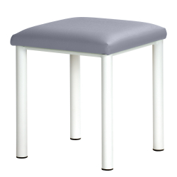 Therapiehocker eckig 50 cm | Weiß | Chrom