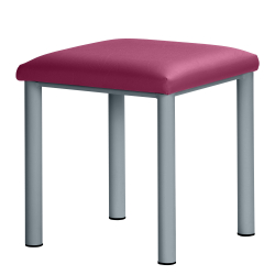 Therapiehocker eckig 45 cm | Silber | Beere