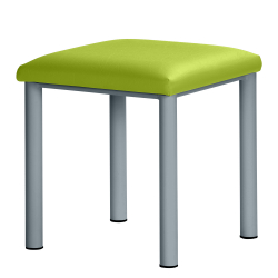 Therapiehocker eckig 45 cm | Silber | Grasgrün