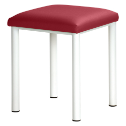 Therapiehocker eckig 55 cm | Weiß | Bordeaux