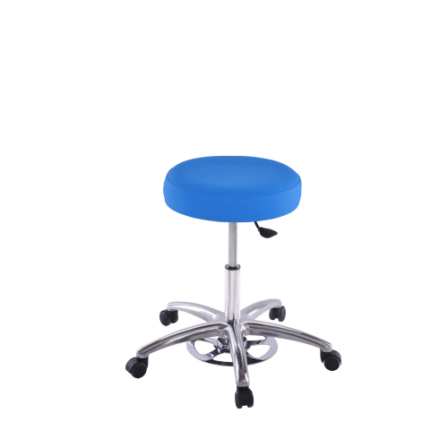 Öffne Rollhocker höhenverstellbar, Drehhocker mit Fußring