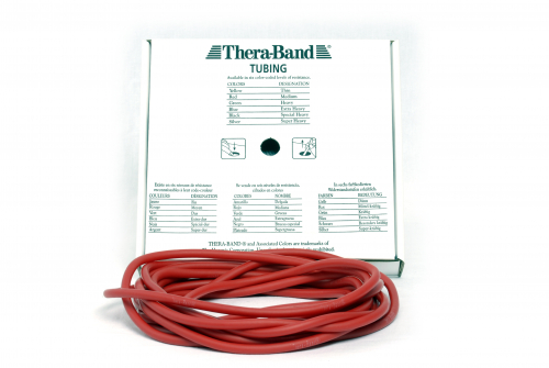 &Ouml;ffne TheraBand® Tubing rot – 7,5 m | Mittlerer Widerstand