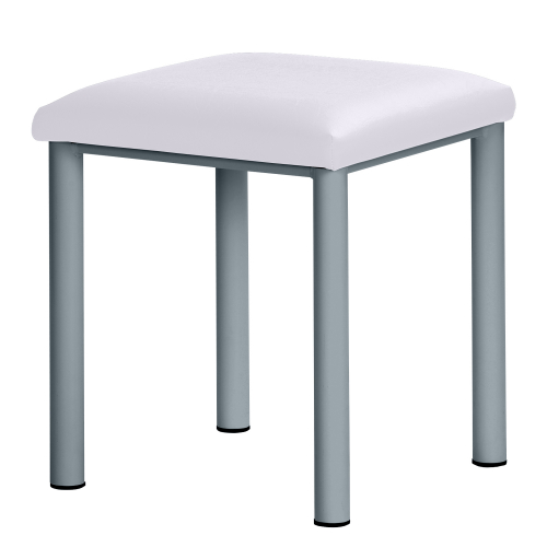 Therapiehocker eckig 50 cm | Silber | Weiß