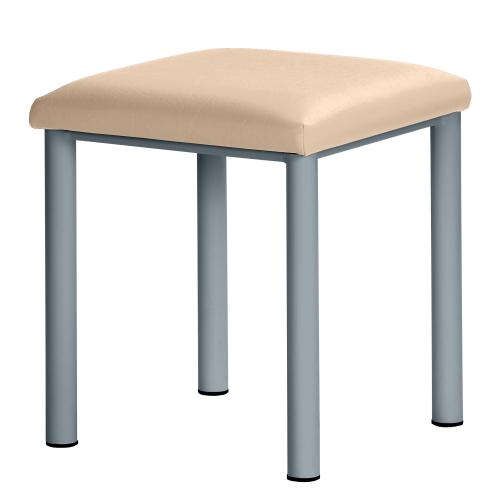 Therapiehocker eckig 50 cm | Silber | Elfenbein