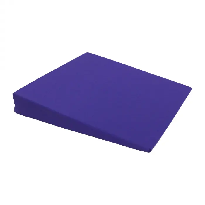 Sitzkeilkissen mit Stoffbezug, eckig 38x38x6/1 cm - Ausstellungsstück Blau-Lila