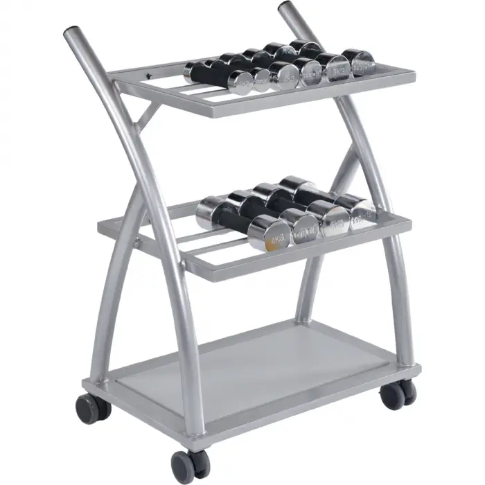 top | vit® hantel.wagen & chrom.dum.bell Set