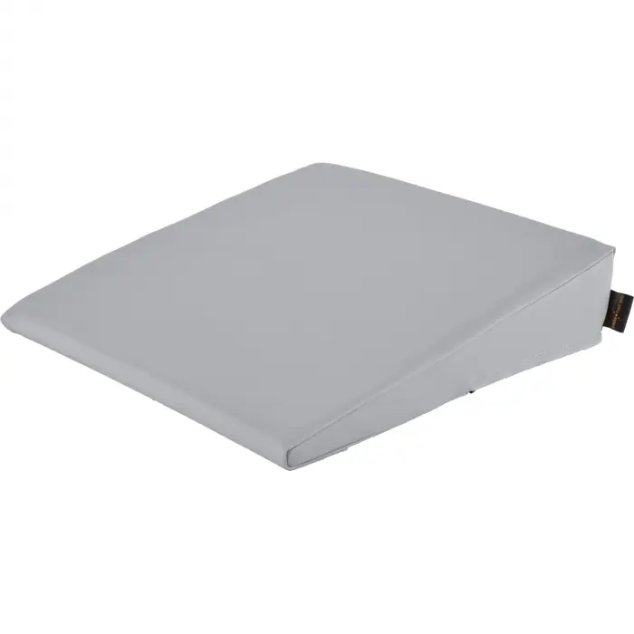 Keilkissen mit Kunstlederbezug 40x40x10/2 cm | Chrom