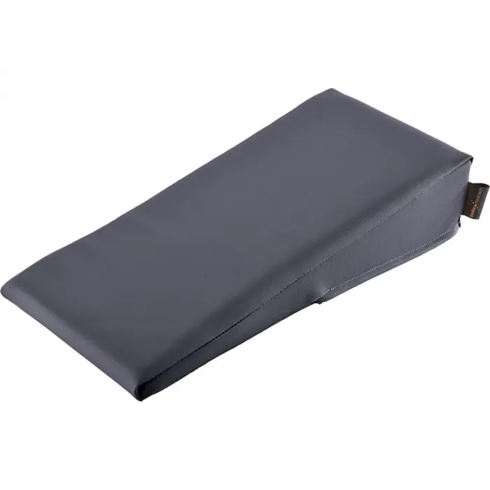 Keilkissen mit Kunstlederbezug 40x20x10/2 cm | Anthrazit