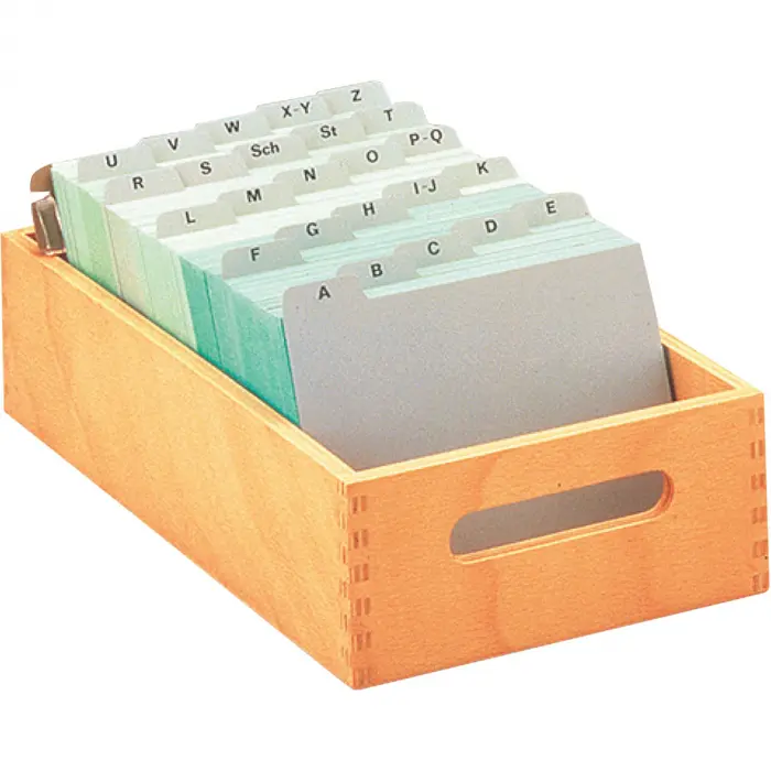 Karteitrog aus Holz, A5 quer für ca. 900 Karten