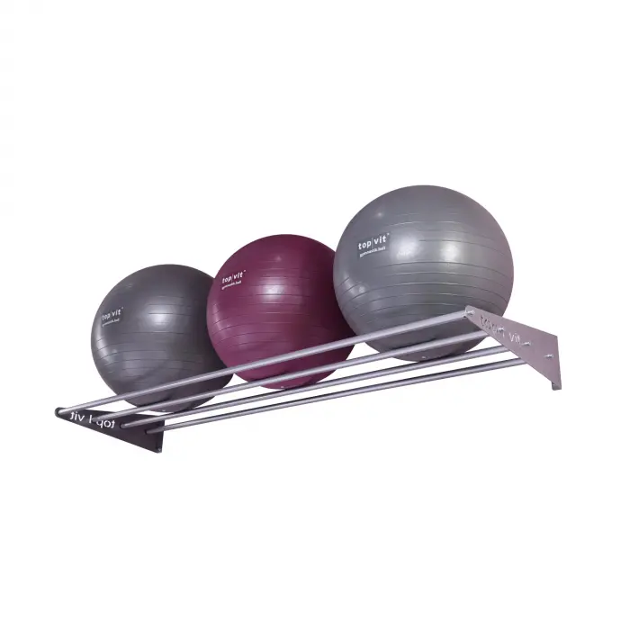top | vit® Wandhalterung, ca. 180 cm 4 Ablagestangen | silber