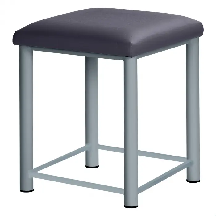 Therapiehocker eckig mit Verstärkung 55 cm | Silber | Anthrazit