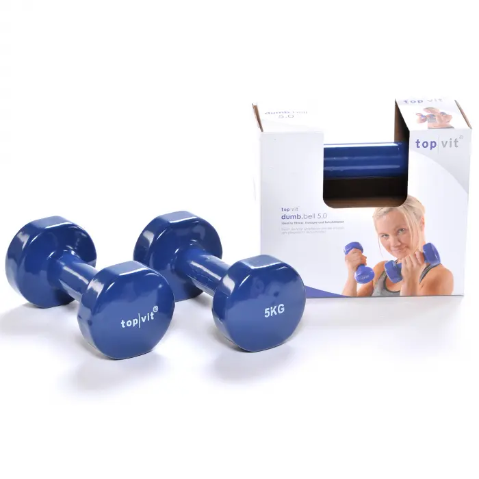 top | vit® dumb.bell 5,0 kg - mittelblau