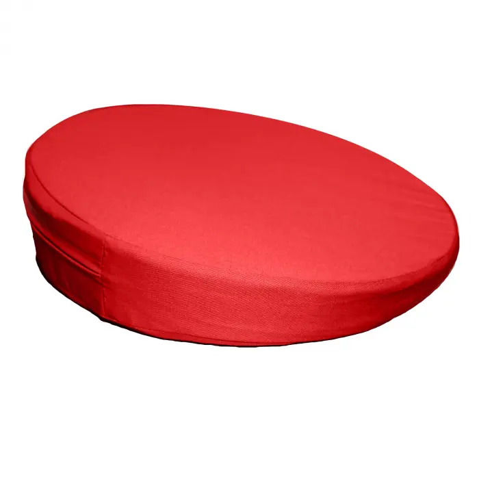 Sitzkeilkissen rund mit Stoffbezug, ca. Ø 35 x 8/1 cm rot