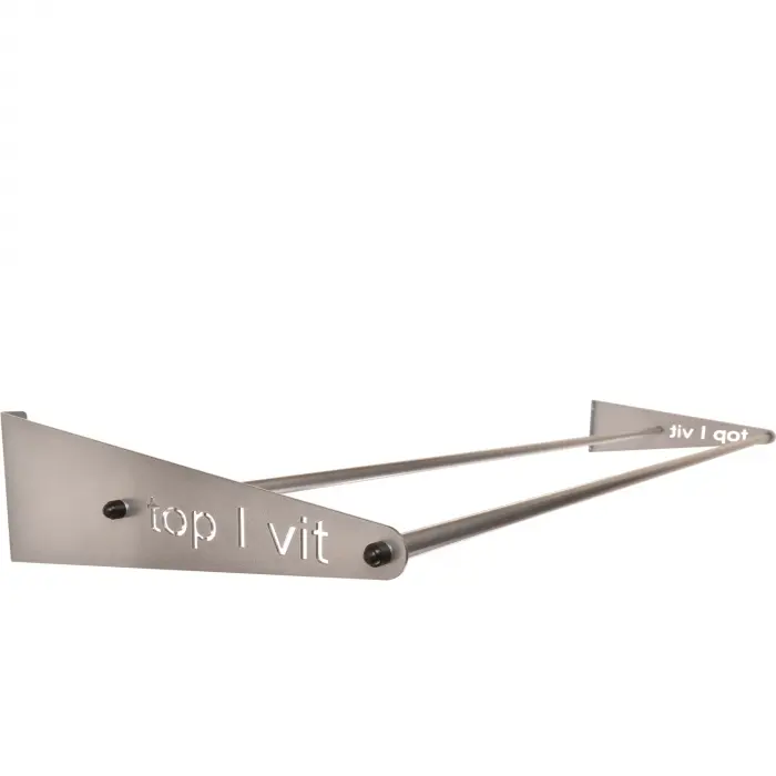 top | vit® Wandhalterung, ca. 180 cm 2 Ablagestangen | silber