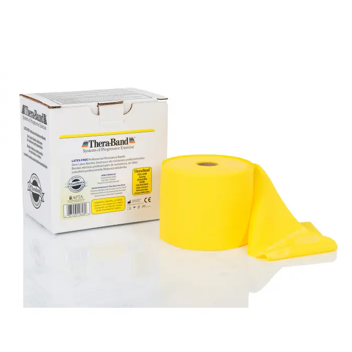 TheraBand® Latexfrei Übungsband, ca. 45 m x 10,5 cm gelb - leicht